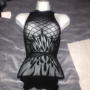 Gently worn nylon lingerie with a few snags